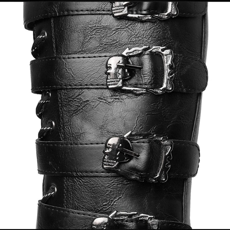 BLACKNEVAR® Raven Harness Biker Boots