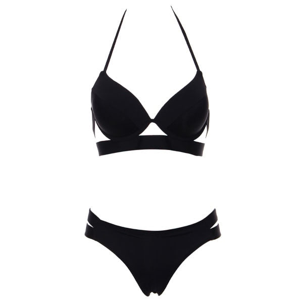 Haltertop Push Up Swimsuit - BlacknevaR