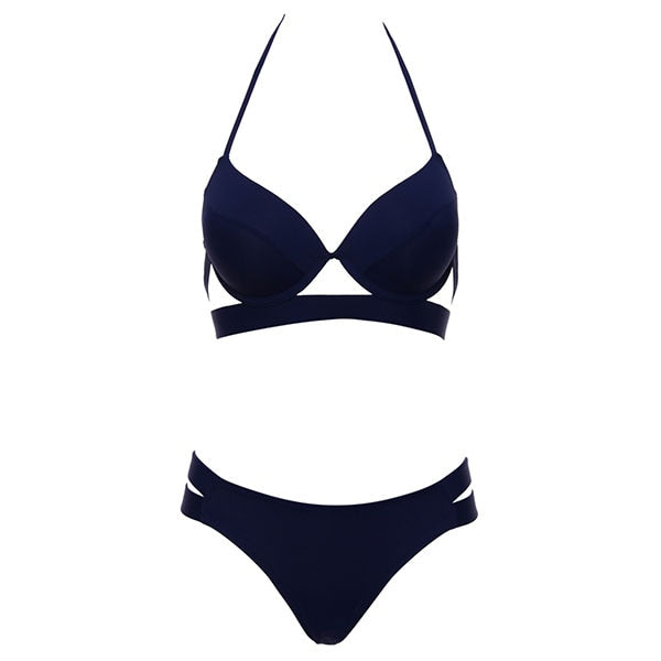 Haltertop Push Up Swimsuit - BlacknevaR