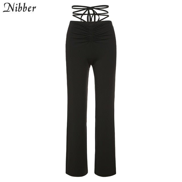 Lace Tie Top Fashion Comfort Bottoms - BlacknevaR