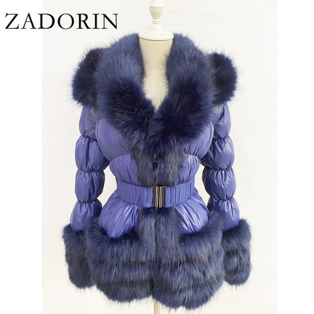 Detachable Down FAUX Fur Jacket - BlacknevaR