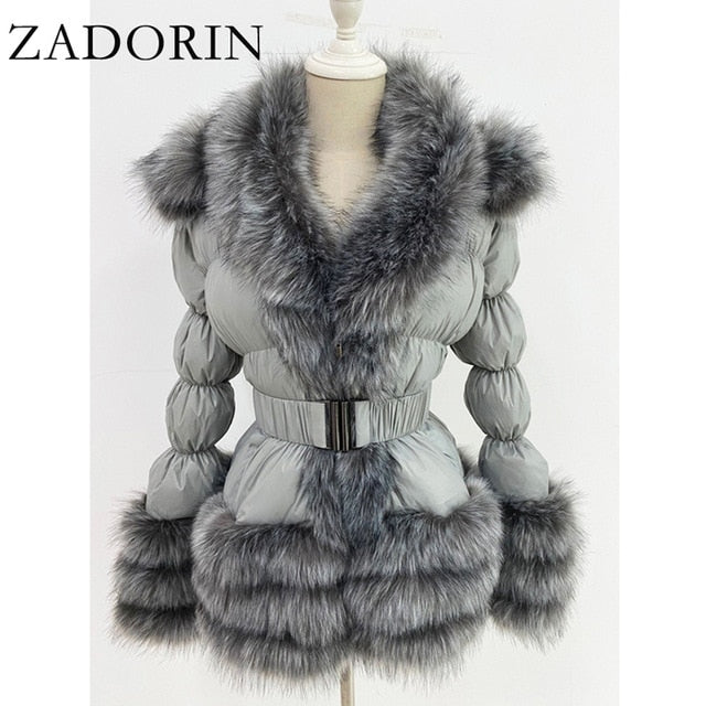 Detachable Down FAUX Fur Jacket - BlacknevaR
