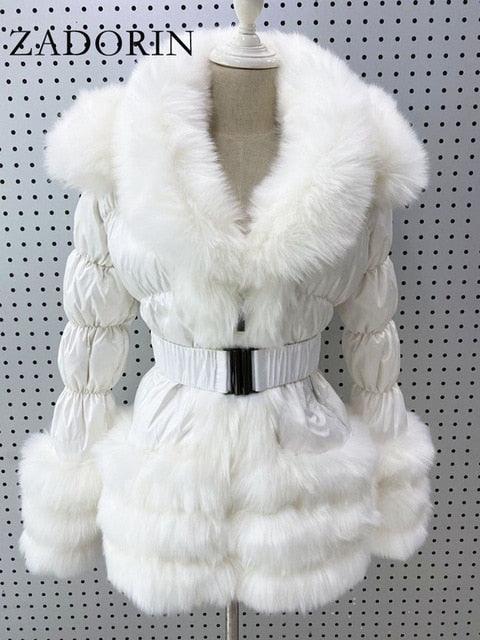 Detachable Down FAUX Fur Jacket - BlacknevaR