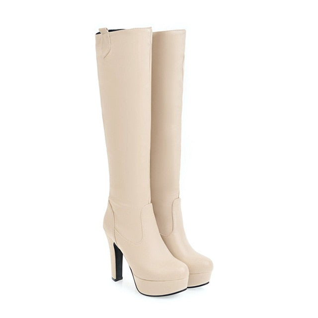 Knee High Pump Boots - BlacknevaR