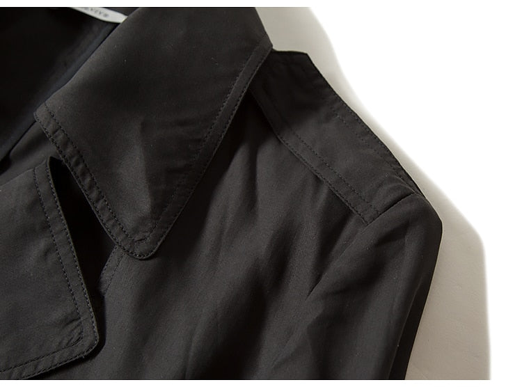 Silk Belted Trench Coat - BlacknevaR