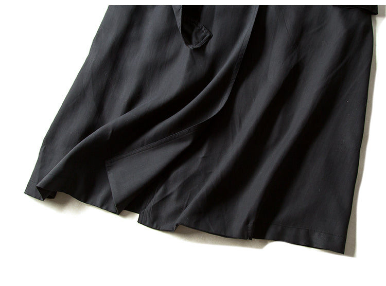 Silk Belted Trench Coat - BlacknevaR