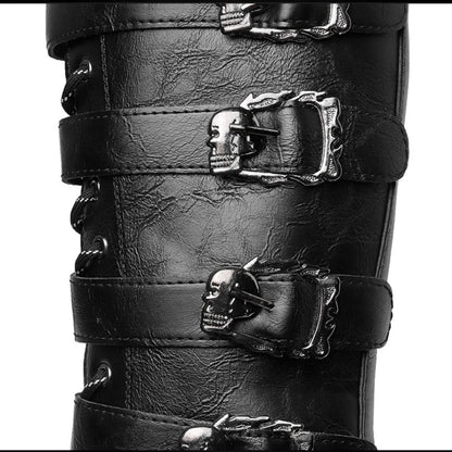 BLACKNEVAR® Raven Harness Biker Boots