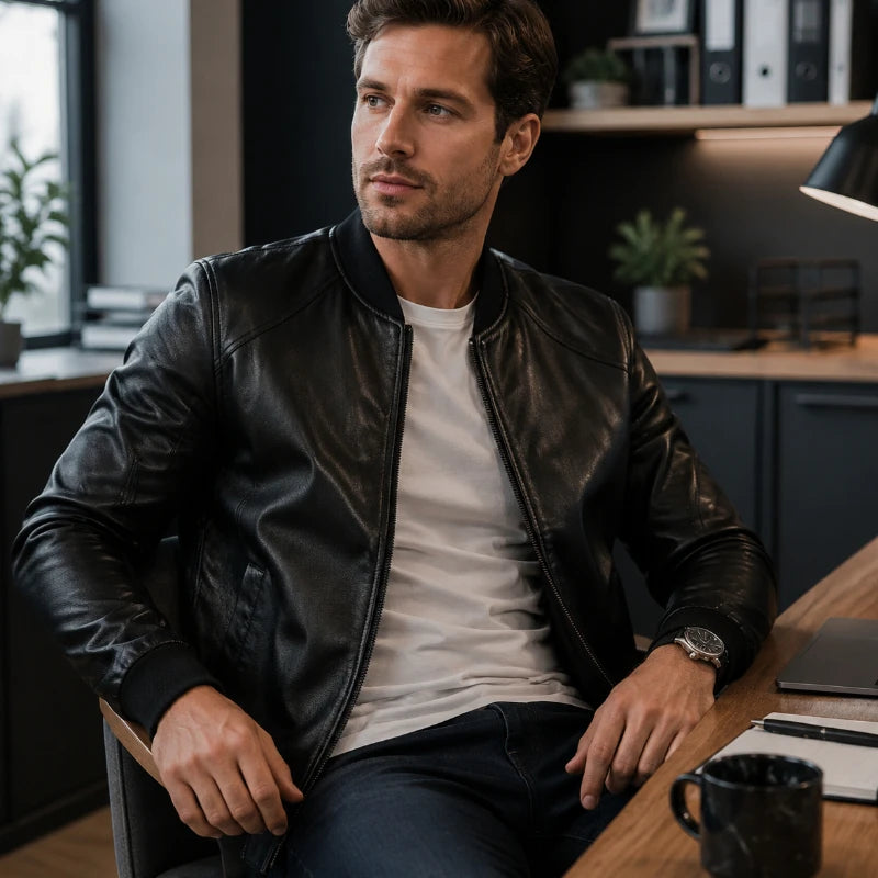 BLACKNEVAR® Night Rider Faux Leather Jacket