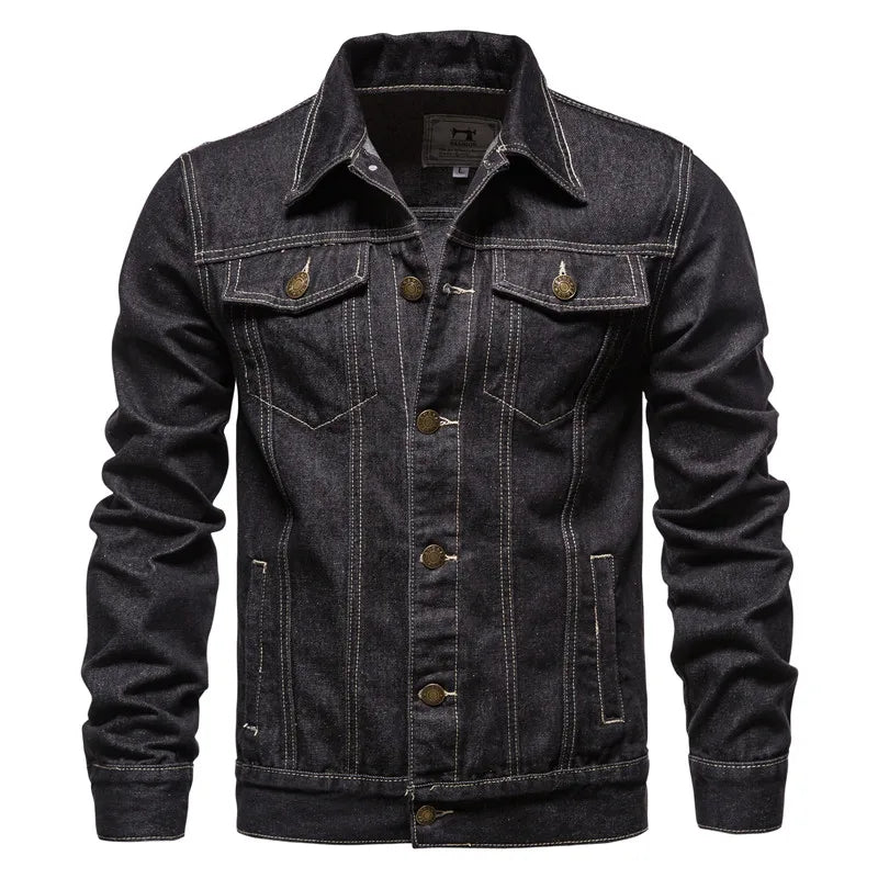 BLACKNEVAR Raven Black Denim Jacket - black