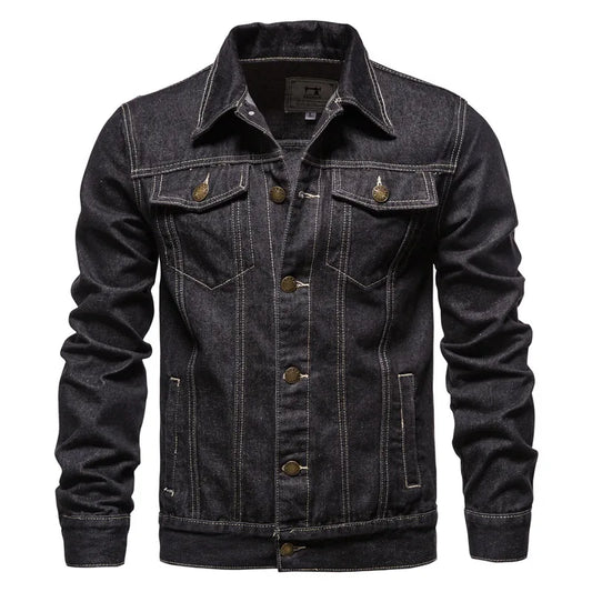 BLACKNEVAR Raven Black Denim Jacket - black