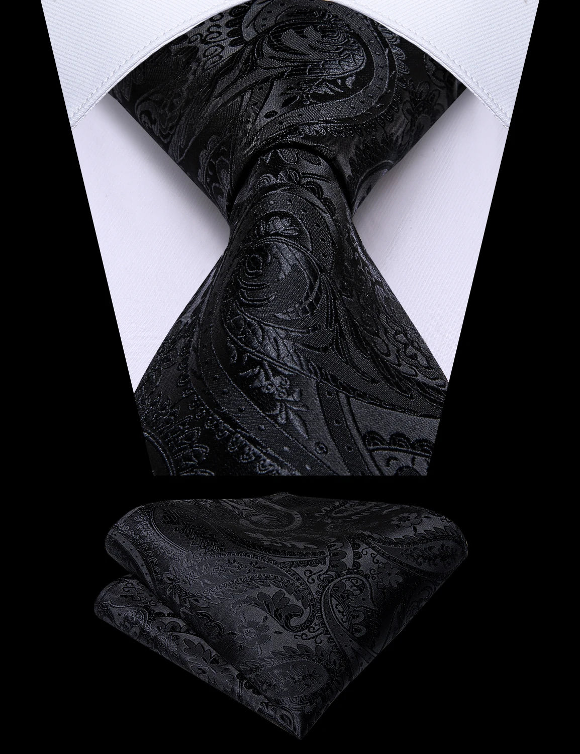 BLACKNEVAR® Black Paisley Vest Set