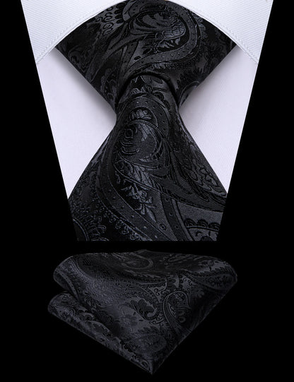BLACKNEVAR® Black Paisley Vest Set