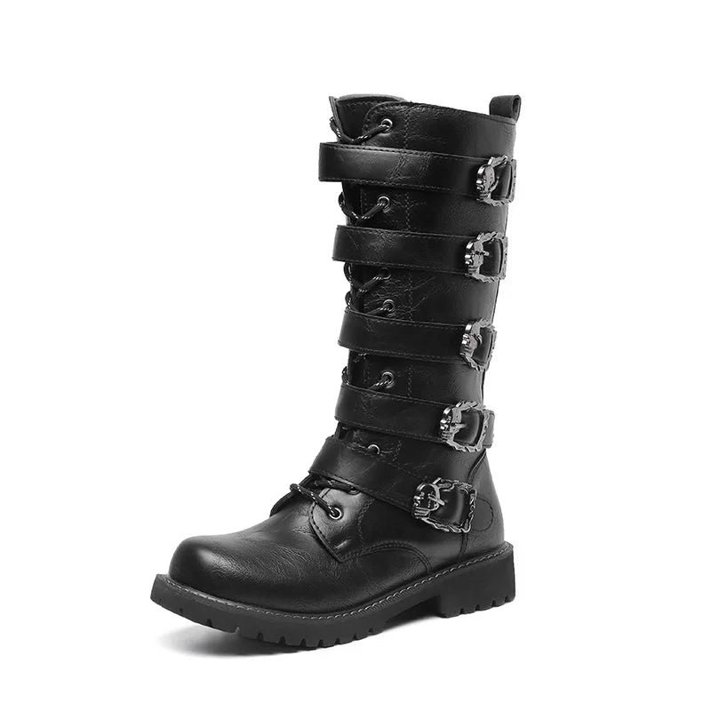 BLACKNEVAR® Raven Harness Biker Boots