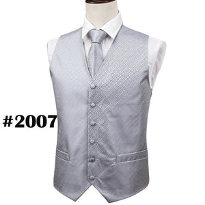 Black Paisley Silk Waistcoat/Vest Sets