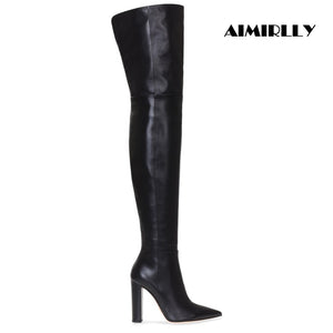 Thigh High Pointed Boots