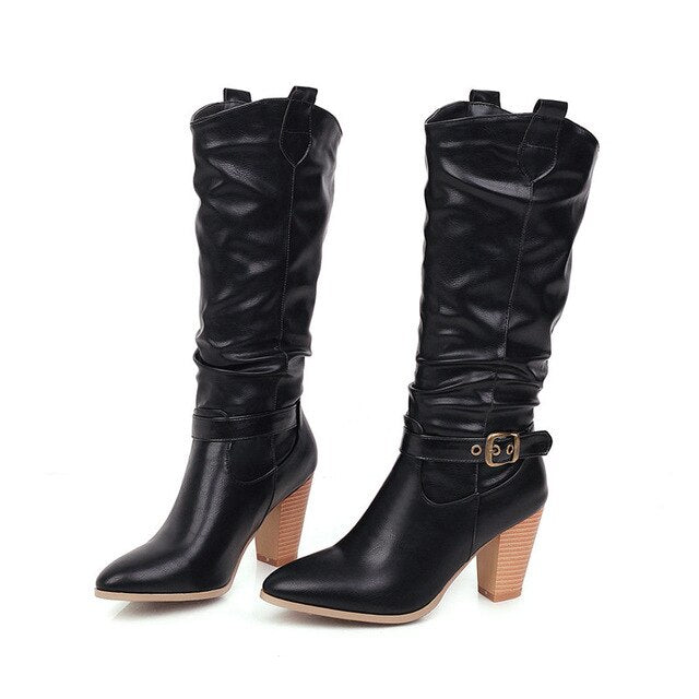 Knee High Western Boots - BlacknevaR