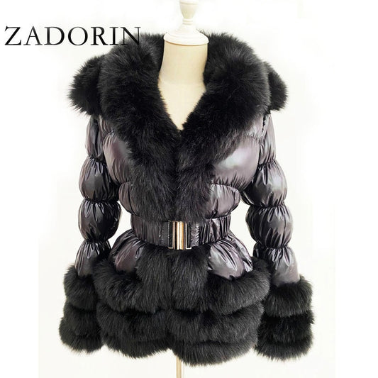 Detachable Down FAUX Fur Jacket