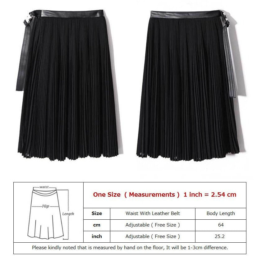 Waist Pleated Chiffon Skirt - BlacknevaR