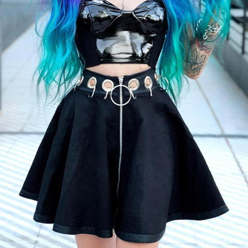 Hollowed Out Goth Skirt